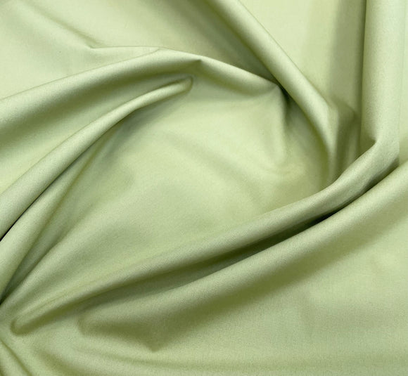 100% Cotton Poplin Fabric - Plain SAGE GREEN - Craft Fabric Material