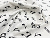 100% Cotton Poplin - Music Notes on White
