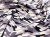 100% Cotton Poplin Fabric - Grey Arctic Camo Print