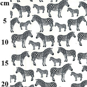 Childrens Fabric - Black & White Zebra Print - 100% Cotton Poplin Prints