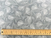 Cotton Poplin Fabric - White Feather Print on Grey
