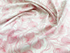 Cotton Poplin Fabric - Pink Feather Print on Ivory