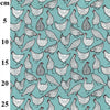 Cotton Fabric - Chickens on Duck Egg Blue