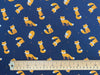 Childrens Fabric ~ Cute Fox Print on Navy Blue ~100% Cotton Poplin Prints
