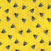 Cotton Fabric - Bee & Honeycomb Print on Yellow