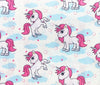 Childrens Fabric - Cute Unicorns on Ivory - 100% Cotton Poplin Prints
