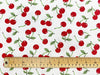 100% Cotton Poplin - Red Cherries on White (CP0866WHI)