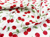 100% Cotton Poplin - Red Cherries on White (CP0866WHI)