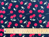 100% Cotton Poplin - Red Cherries on Black (CP0866BLA)