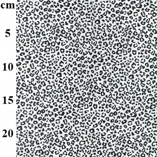 Animal Print Fabric - Black & White Small Animal Print - 100% Cotton Fabric