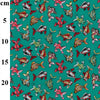 Cotton Poplin Fabric - Oriental Fish Koi on Jade Green