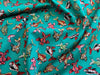 Cotton Poplin Fabric - Oriental Fish Koi on Jade Green