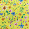 Cotton Poplin Fabric - Bright Multi Colour Floral on Yellow