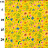 Cotton Poplin Fabric - Bright Multi Colour Floral on Yellow