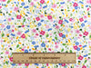Cotton Poplin Fabric - Pink & Blue Ditsy Floral Print on Ivory