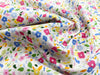 Cotton Poplin Fabric - Pink & Blue Ditsy Floral Print on Ivory