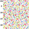 Cotton Poplin Fabric - Pink & Blue Ditsy Floral Print on Ivory