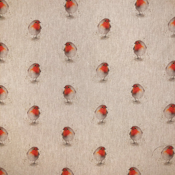 Upholstery Fabric - Cotton Rich Linen Look Material - Robin