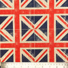 Upholstery Fabric - Cotton Rich Linen Look Material - Union Jack Flag