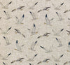 Upholstery Fabric - Cotton Rich Linen Look Material - Seagulls
