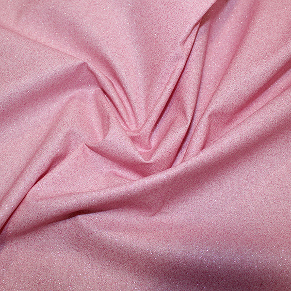 Glitter Shimmer Fabric - Pink - Cotton Craft Costume Fabric
