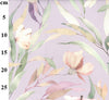 Cotton Canvas Fabric - Lily & Dragonfly on Lilac