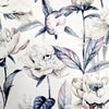 Cotton Canvas Fabric - Beautiful White Flowers on White