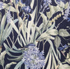 Cotton Canvas Fabric - Beautiful Flowers Birds & Dragonflies on Navy Blue