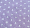 Craft Cotton Fabrics ~ White Stars on Lilac ~ 57" - 145 cm 100% Cotton Prints