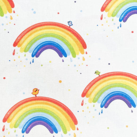 Rose & Hubble Digital Cotton Prints - Rainbow Drops