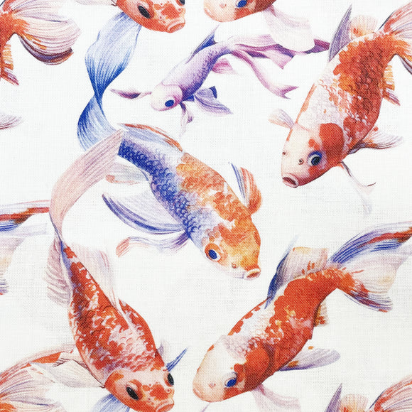 Rose & Hubble Digital Cotton Prints - Chinese Koi Carp Gold Fish