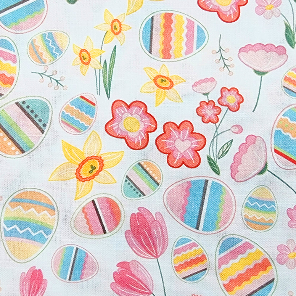 Rose & Hubble Digital Cotton Prints - Spring Floral & Easter Eggs