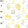Easter Fabric - Cute Baby Animals & Spring Floral - Cotton Craft Fabric Material