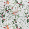 Christmas Fabric - Christmas Robins Holly Berries & Mistletoe