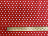 Red & White Star Print ~ Polycotton Craft Fabric (TC0008)