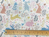 Childrens Fabric ~ Cute Spring Bunny on Cream ~ Polycotton Prints