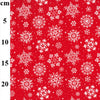 Christmas Fabric - White Snowflakes on Red - Polycotton Prints