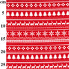 Christmas Fabric - Scandi Reindeer Print on Red - Polycotton Prints