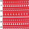 Christmas Fabric - Scandi Reindeer Print on Red - Polycotton Prints