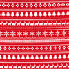Christmas Fabric - Scandi Reindeer Print on Red - Polycotton Prints