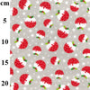 Christmas Fabric - Christmas Puddings on Silver - Polycotton Prints