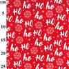 Christmas Fabric - Red & White Ho Ho Ho! - Polycotton Prints