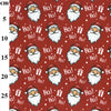 Christmas Fabric - Red Santas Ho Ho Ho! - Polycotton Prints