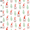 Christmas Fabric - Cute Xmas Gonks on White - Polycotton Prints