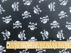 Halloween Fabric - White Skull & Crossbones on Black - Polycotton Prints