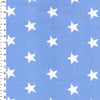 100% Cotton Poplin - White Stars on Pale Blue (CP0083PBLU)
