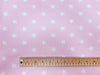 100% Cotton Poplin - White Stars on Pale Pink (CP0083PPIN)