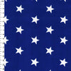 100% Cotton Poplin - White Stars on Royal Blue (CP0083RB)