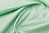100% Cotton Poplin - White Stars & Spots on Pistachio Green