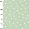 100% Cotton Poplin - White Stars & Spots on Pistachio Green